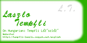 laszlo tempfli business card